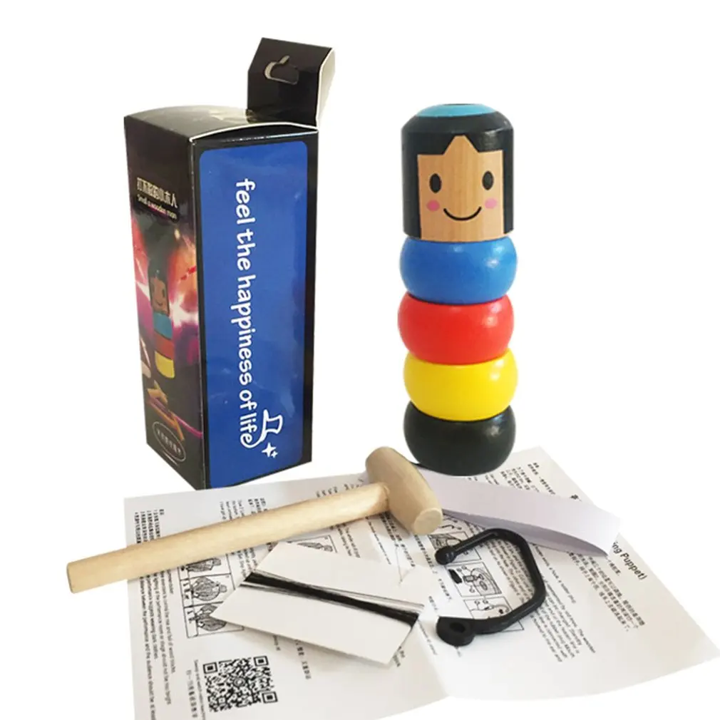 

Wooden Man Magic Toy Stubborn Wood Man Magic Trick Props Children Kids Magia Gift Unbreakable Toy