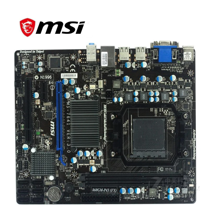 Материнская плата для ПК MSI 860GM-P43(FX) USB2.0 SATA II AM3 + DDR3 AMD 760G 760 | Компьютеры и офис