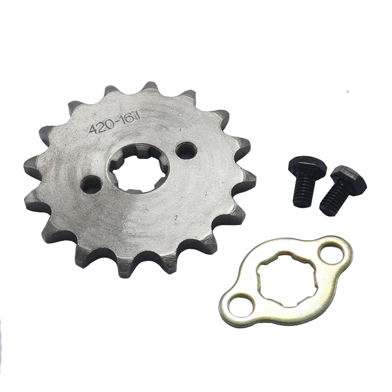 Front Engine 420# 17mm 10T 11T 12T 13T 14T 15T 16T 17T 18T 19T Teeth Chain Sprocket With Retainer Plate Locker For Motorcycle