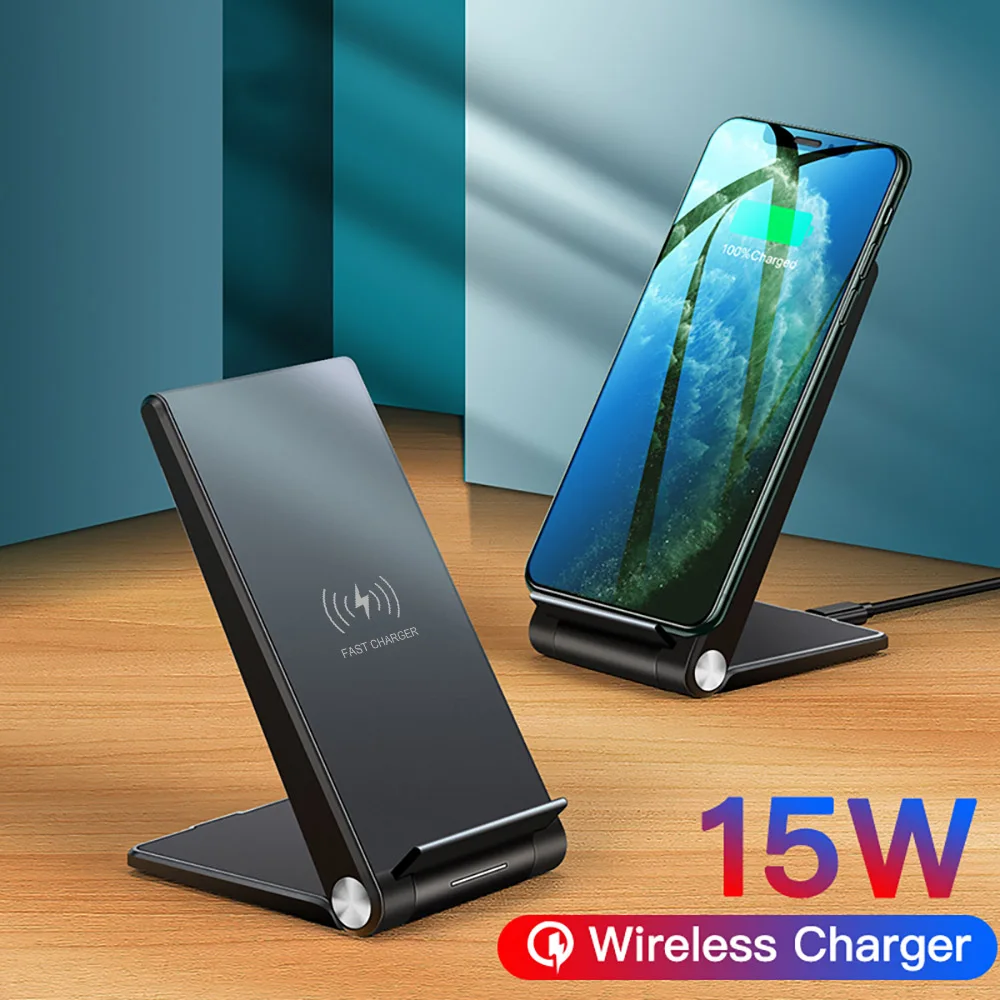 FDGAO Qi 15W Quick Charge Qi Wireless Charger For iPhone X 11 XS Pro XR 8 Airpods USB C QC 3.0 Fast Charging for Samsung S10 S9