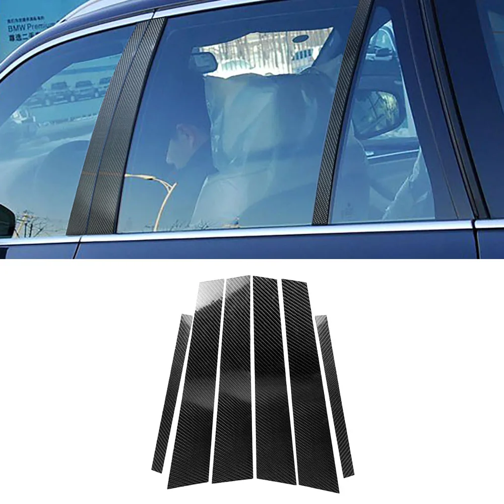 

Window B Pillar Decoration Cover Trim Decal Car Accessories Carbon Fiber for BMW 5 Series F10 2011 2012 2013 2014 2015 2016 2017