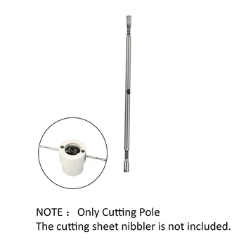 

Cutter Pole for Double Heads Nibble Metal Cutting Sheet Nibbler Saw Cutter 360 Degree Drill Attachment Power Tool Accessories