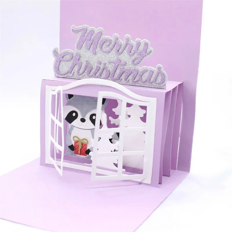 

VUAWRTG Pop Up Window Card Metal Cutting Dies Stencils for DIY Scrapbooking/photo album Decorative Embossing DIY Paper Cards