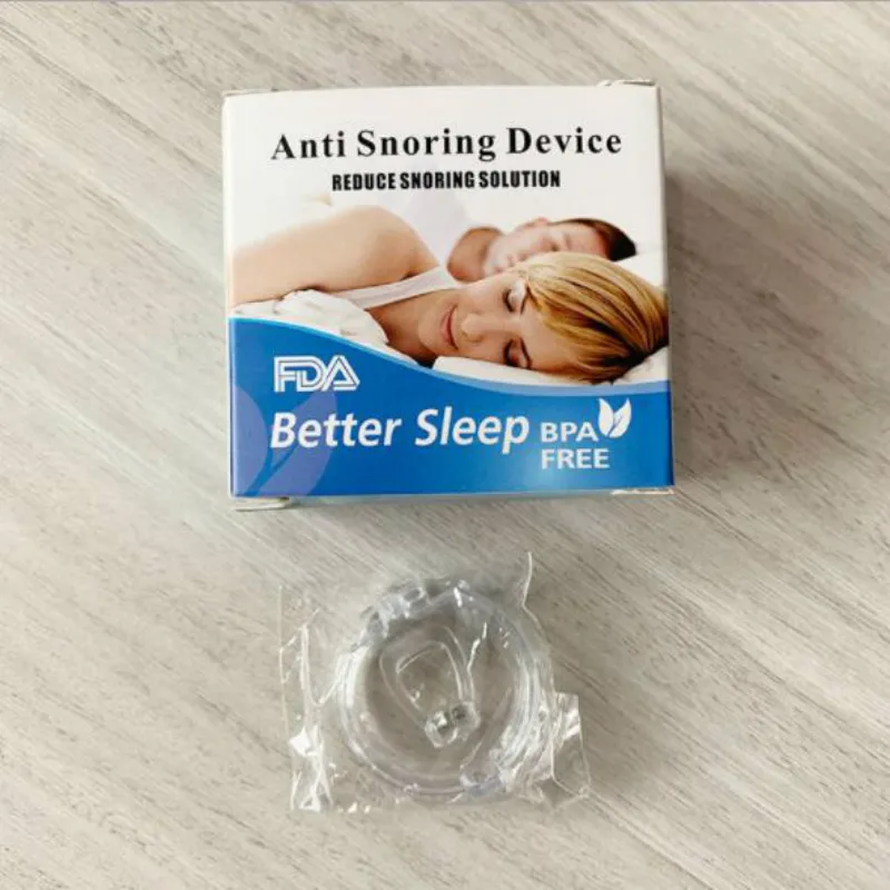 H36091a8cc64349859b30c3904ce24b7fQ - 4PC Silicone Nose Clip Magnetic Anti Snore Stopper Snoring Silent Sleep Aid Device Guard Night Anti Snoring Device Health Care