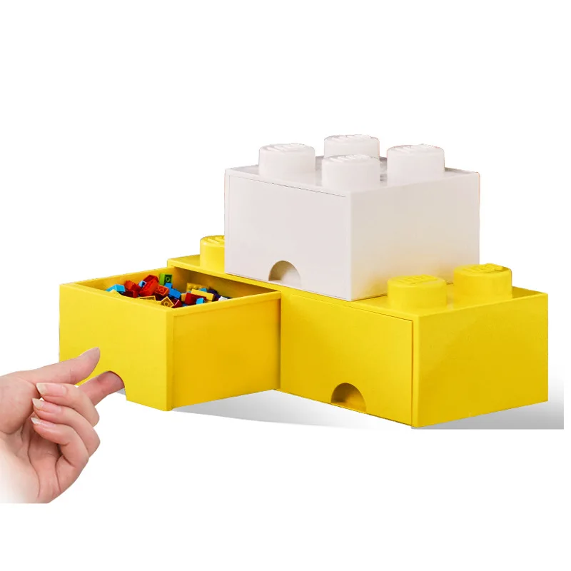 

LEGO Colorful Plastic Storage Box Toy Finishing Box 4 Granule 8 Granule Series Classic Drawer-Room