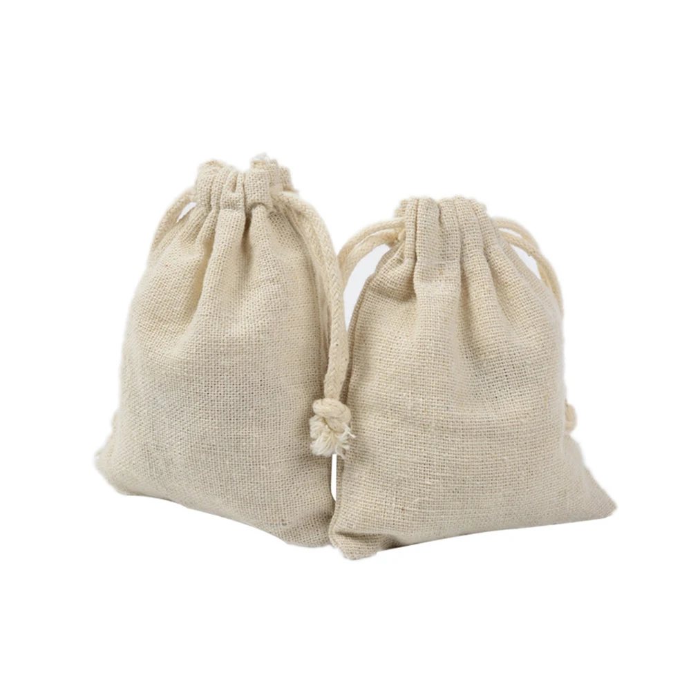

10 PCS Reusable Gift Bags, Organic Cotton Muslin Produce Storage gift bags & wrapping supplies for wedding birthday party