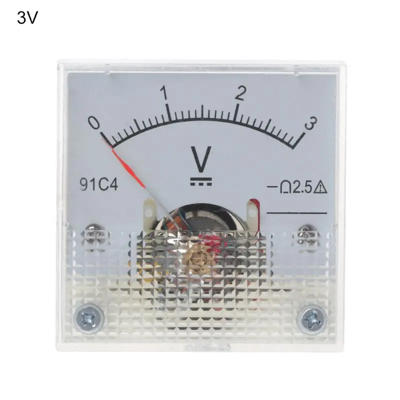 91C4 DC Вольтметр аналоговый Панель Напряжение цифровая высокая температура указатель Тип 3/5/10/15/20/30/50/100/150/250V