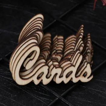 

15Pcs Wooden Cards Table Confetti Scatter Vintage Rustic Wedding Party Decor Craft Scrapbook Decorations