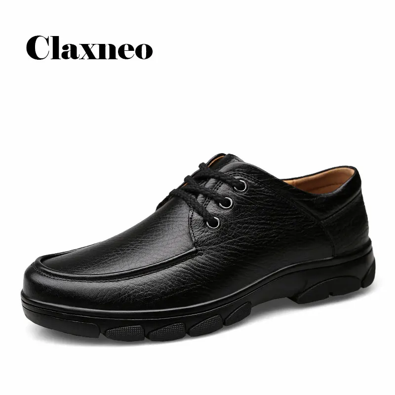 

CLAXNEO Man Shoes Genuine Leather 2020 Spring Design Derby Shoe Male Leather Footwear clax Men's Dress Formal Shoe Handmade