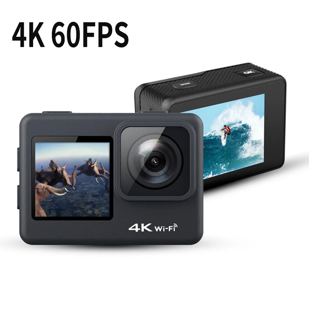 ActionCamera4K60FPS24MPWiFi20TouchDualScreen170DRemote