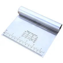 Скребок для теста для пиццы, резак из нержавеющей стали, для домашней кухни, для выпечки, для кухни, для муки, кондитерских изделий, более гладкие инструменты со шкалой