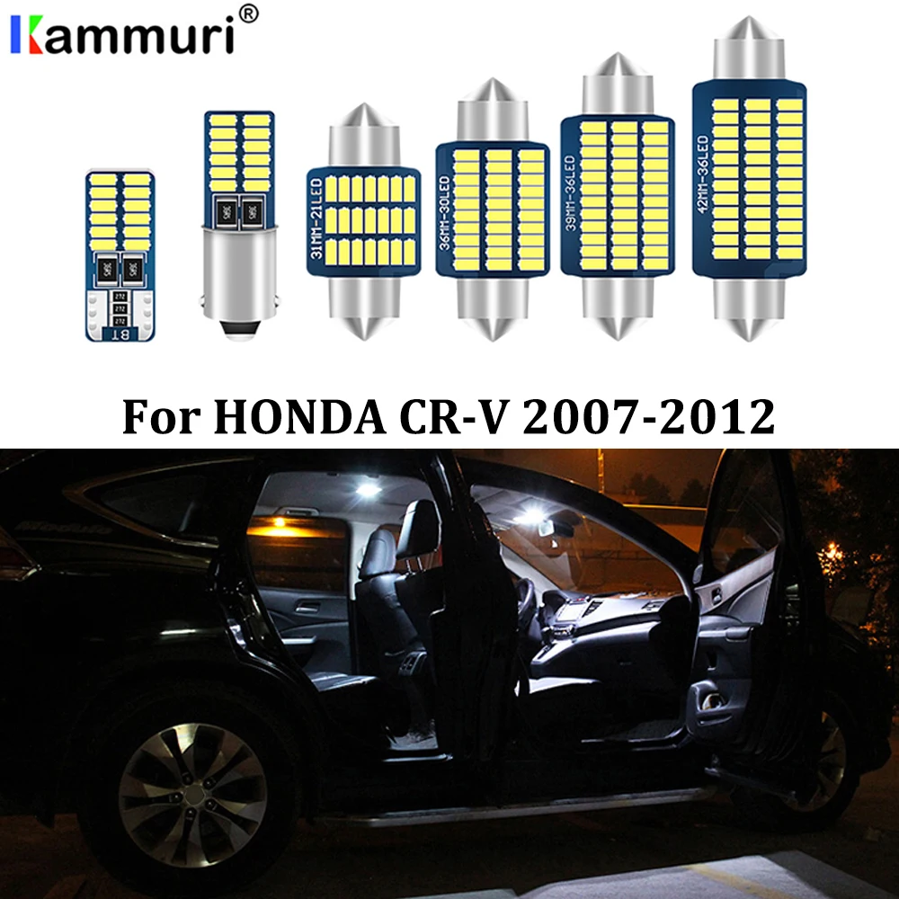 Светодиодный светильник kammusi для Honda CRV 12 шт. без ошибок белый комплект интерьера