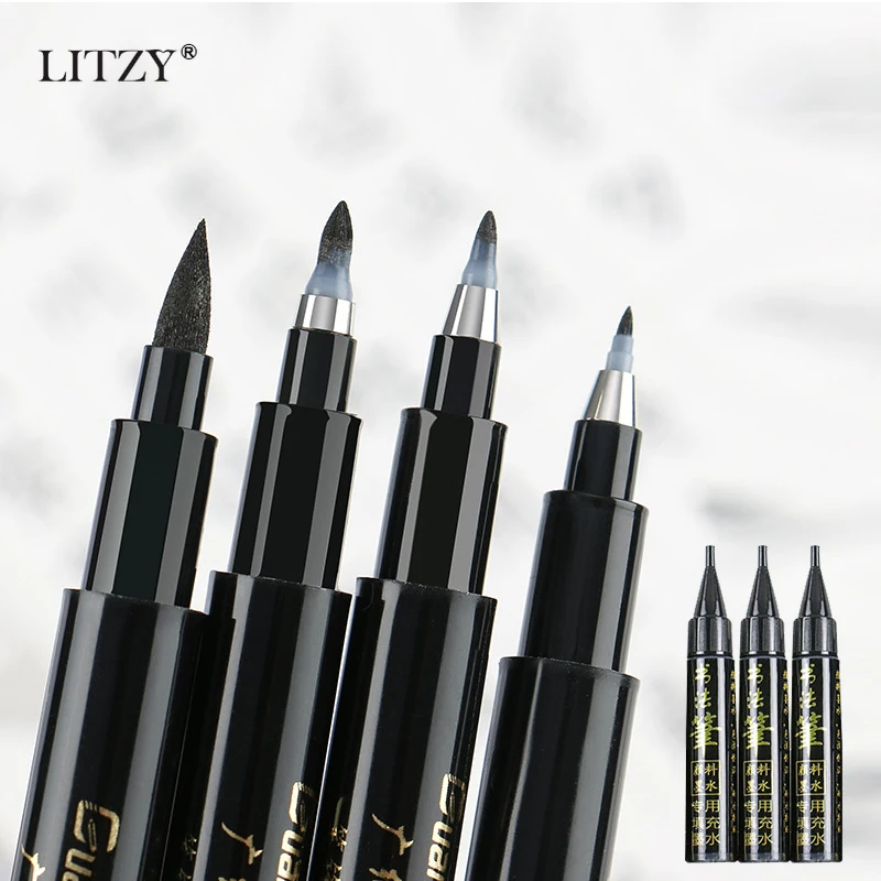 

LITZY Hand Lettering Calligraphy Pen Set Refillable Ink Brush Pen for School Office Drawing Markers Pen Art Supplies Stationery