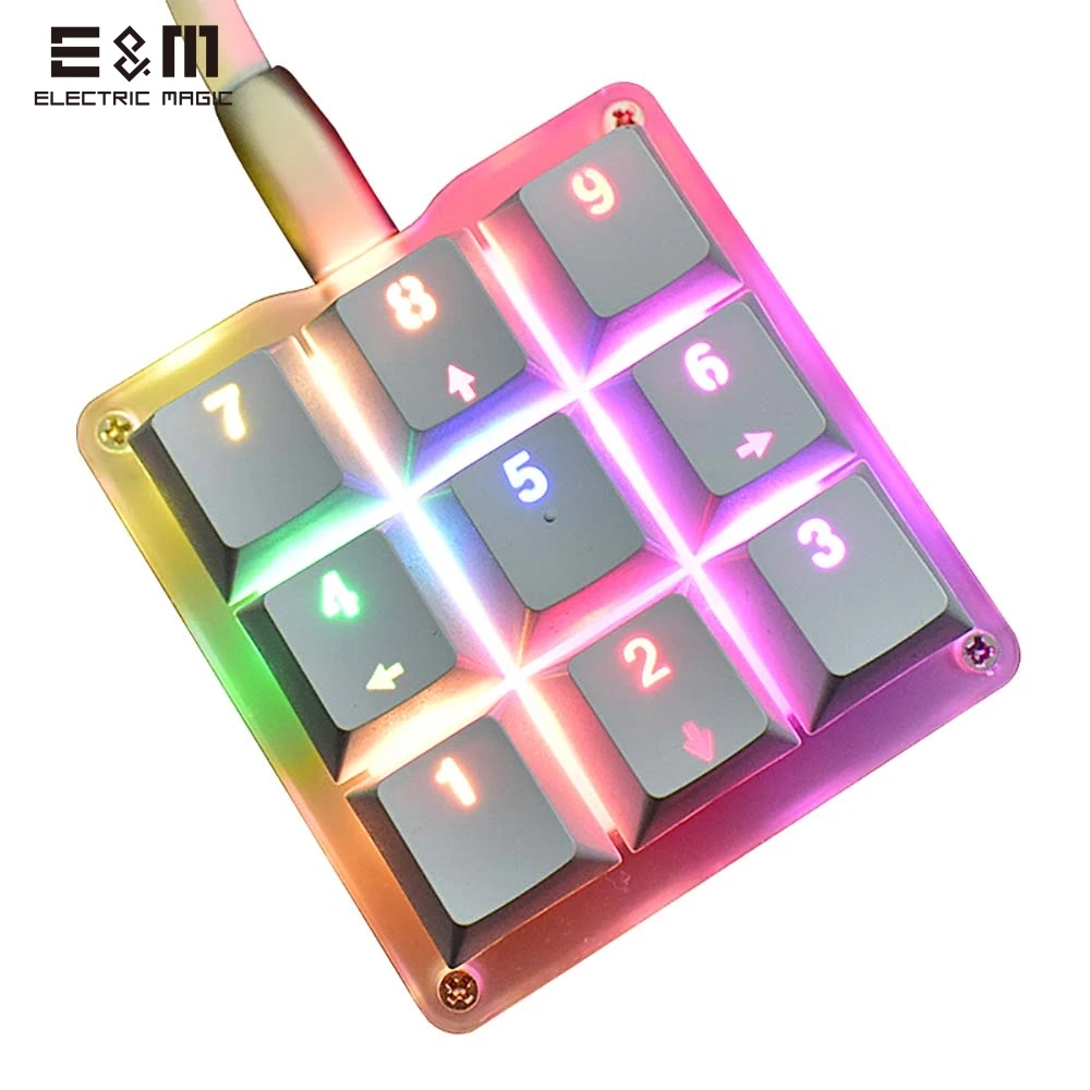 9 клавиш макро OSU программируемая RGB подсветка механическая клавиатура электрический конкурс игра ПК ноутбук MAC WIN Geeker Outemu переключатель