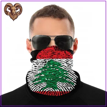 

Lebanon Flag Fingerprint Men Women Fashion facemasks for virus protection cool cotton facemasks pm2.5 mask filter skin care