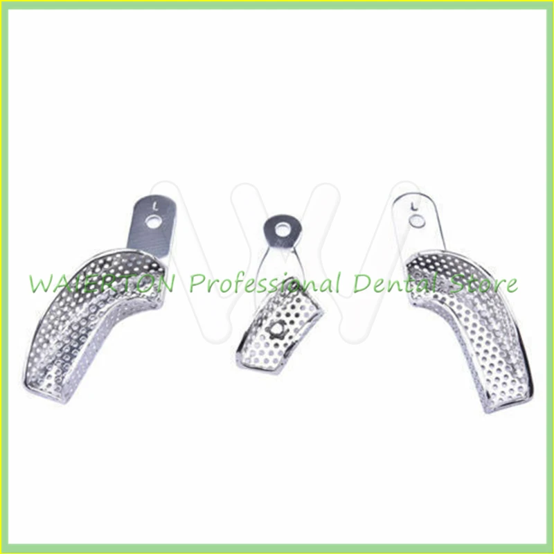 

Dental lab partial impression trays stainless steel-set of 3 dental impression tray