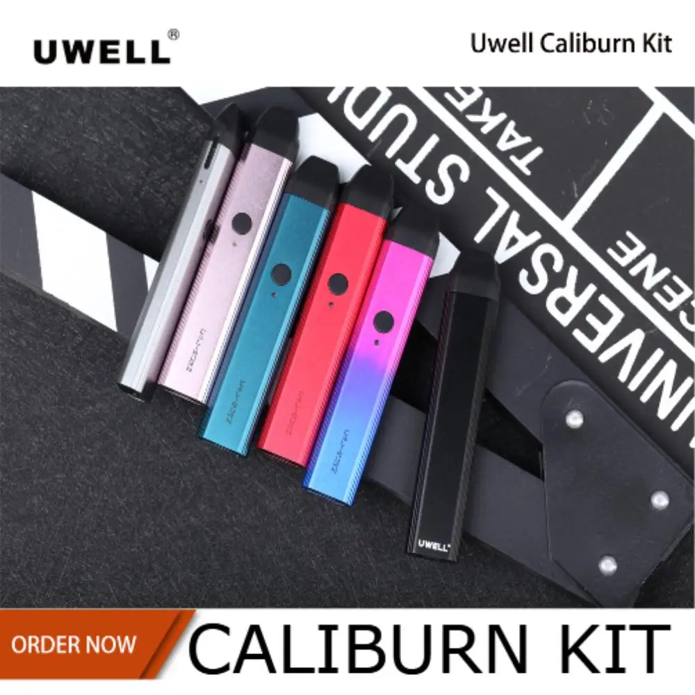 

100% Original UWELL Caliburn Vape Pen Pod Kit With 1.4ohm Caliburn Cartridge 1 Pack 2ml Refillable Cartridge Top-Fill Vape Pods