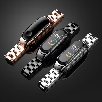 

Protector/Bracelet mi band 3 4 strap For Xiaomi mi band 4 3 Strap/Bracelet for Mi Band 4 3 Strap Metal Stainless Steel Straps