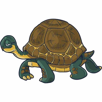 

SZWL Smiling Happy Slow Tortoise Turtle Cartoon Funny Vinyl Car Sticker Waterproof Decal Decoration Accessories,17cm*10cm
