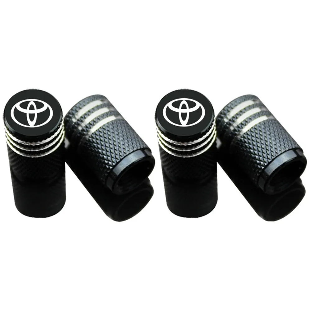 4Piece/set Sport Styling Car Wheel Tire Valve Caps Case for Toyota  corolla yaris rav4 avensis auris camry c-hr 86 prius emblem