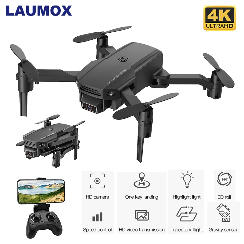 Квадрокоптер LAUMOX KF611 складной с HD камерой 4k 1080P Wi Fi FPV 10 минут полета|Дроны камерой|