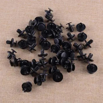 

CITALL 50pcs Black Plastic Engine Under Cover Push Type Retainer Clips Pins Fastener 90467-07201 9046707201 Fit For Toyota Lexus
