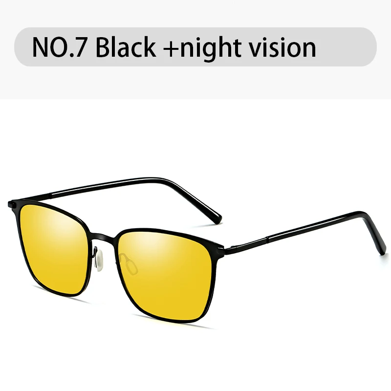 Mx Sunglasses Men Polarized Sun Glasses Unisex Square Retro Driving Sunglasses Mirror Eyewear Polaroid W0864 - Цвет линз: Black night vision