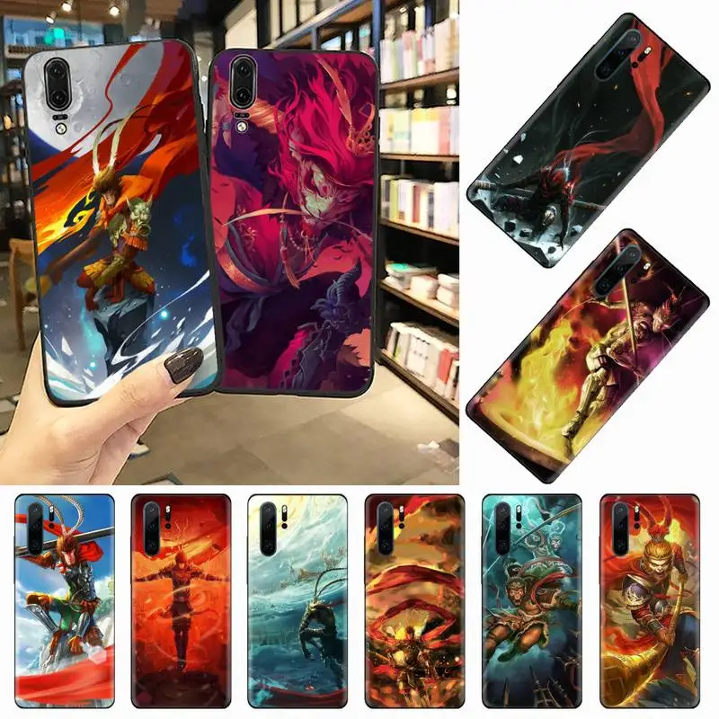 

Sun Wukong Monkey King Phone Case For Huawei honor Mate P 9 10 20 30 40 Pro 10i 7 8 a x Lite nova 5t