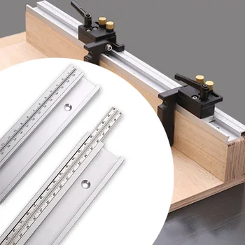 

45 Type Slot Miter Ruler T Track Woodworking Tools Crafts Workbench Chute Table Saw Sturdy DIY Movable Scale Carpenter Gauge