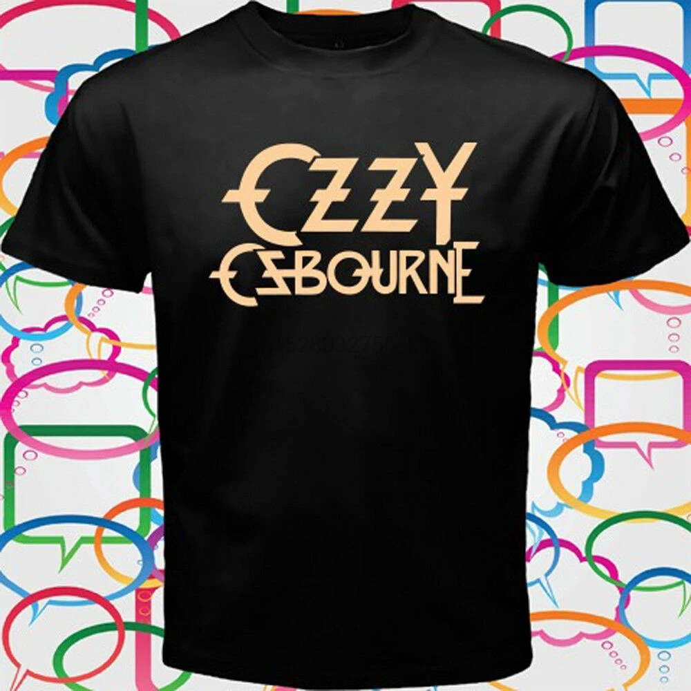 Ozzy Osbourne English Singer Logo Men's Black T-Shirt Size S M L XL 2XL 3XL 