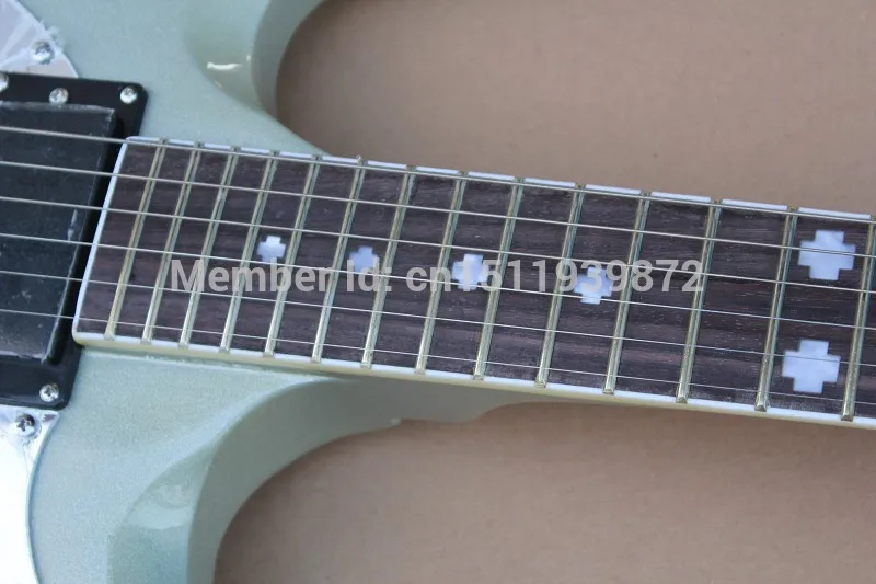 Горячая высокое качество Custom Shop RZK-600 серебристо-серый джаз электрогитара пикап