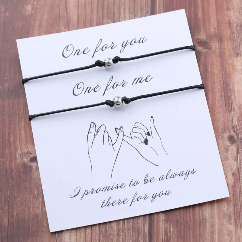 

Fashion simple elegant bracelet with CARDS multi-color alloy material to send boyfriend and girlfriend gifts in two packages