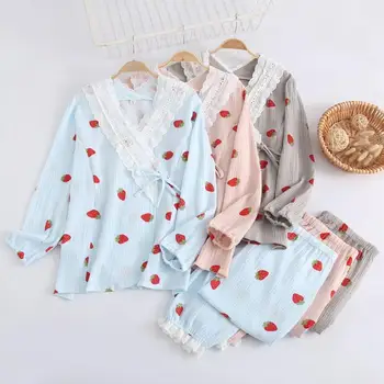 

Japanese Pajamas Printed Maternity Nursing Sleepwear Breastfeeding Nightwear Pregnant Women Pregnancy Breast Feeding Suits