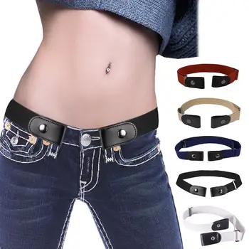 

Invisible Lazy Buckle-Free Elastic Waist Belt Stretchy Women Men Jeans Pants Dress Waistband Adjustable No Hassle 5 Colors