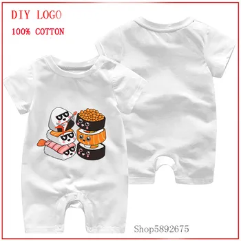 

2020 New Born Baby Sushi Rock band Boys Girls Clothing Summer Thin Short Sleeved Rompers Infant Costumes Baby Boutique clothing