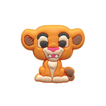 

New 1pcs Cute Lion PVC Shoe Charms Novelty Shoe Accessories Buckles Fit Bracelets Croc Charms JIBZ Kids Gift for Christmas