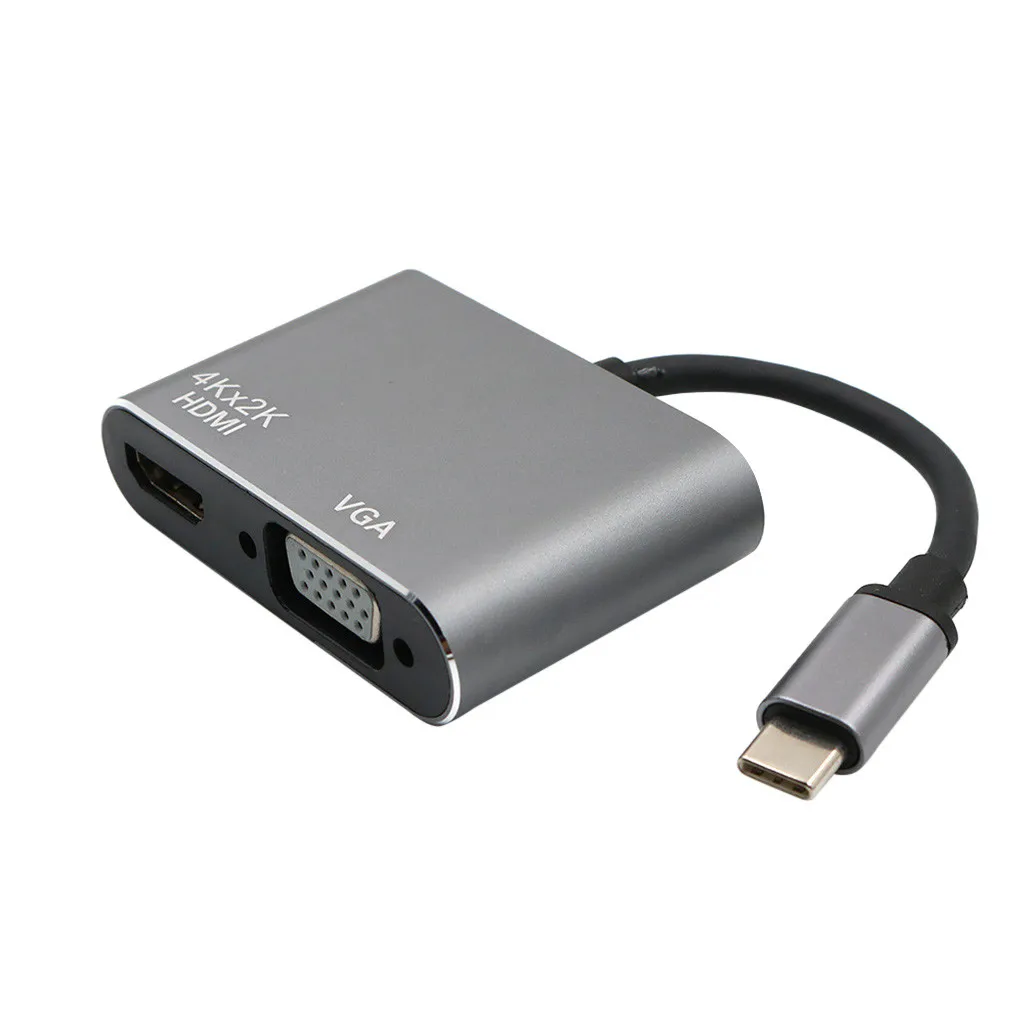 Ouhaobin usb type C к HDMI VGA адаптер с 3,5 мм аудио USB порт для Планшета USB C к HDMI VGA кабель конвертер