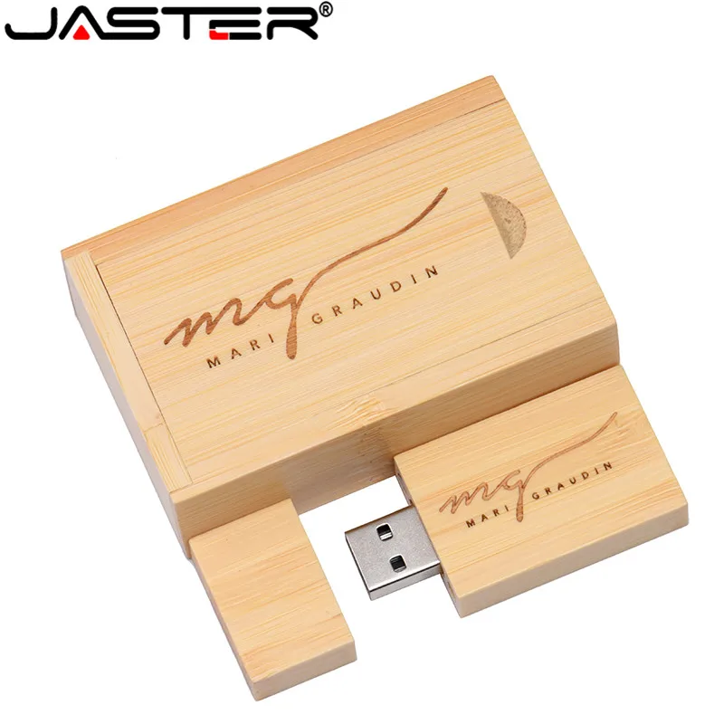 JASTER деревянный USB флэш-накопитель USB+ коробка ручка-накопитель 8 ГБ 16 ГБ 32 ГБ 64 Гб Пользовательский логотип для фотографии свадебный подарок