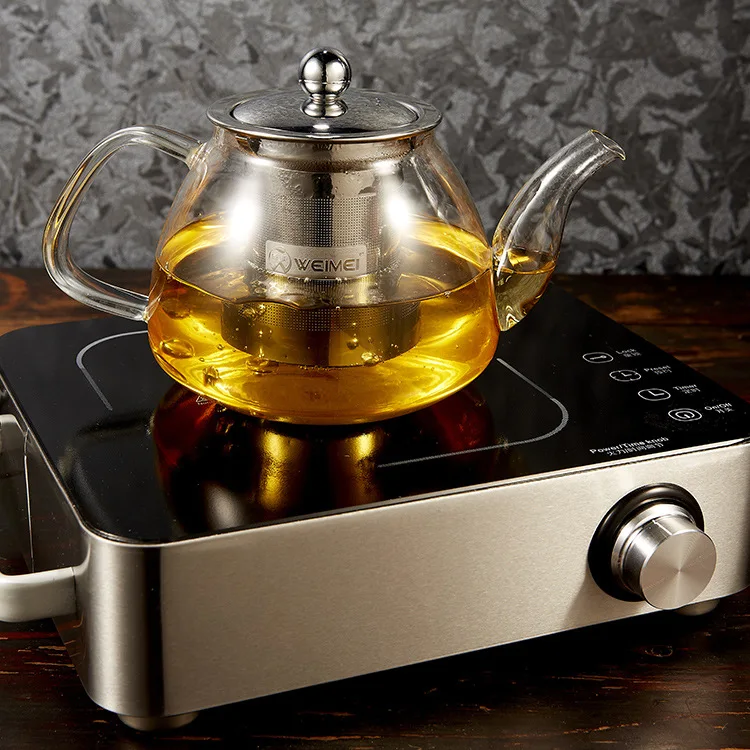 Waimea High-temperature Resistant Glass Teapot Stainless Steel Percolation Network Glass Teapot Electric Ceramic Cooktop Water B