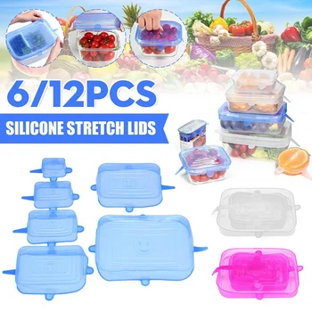 

Cooking Pot Lid 6pcs/Lot Universal Silicone Suction Lid-bowl Pan Stretch Lids Silicone Pan Cooking Parts Spill Stopper Cover
