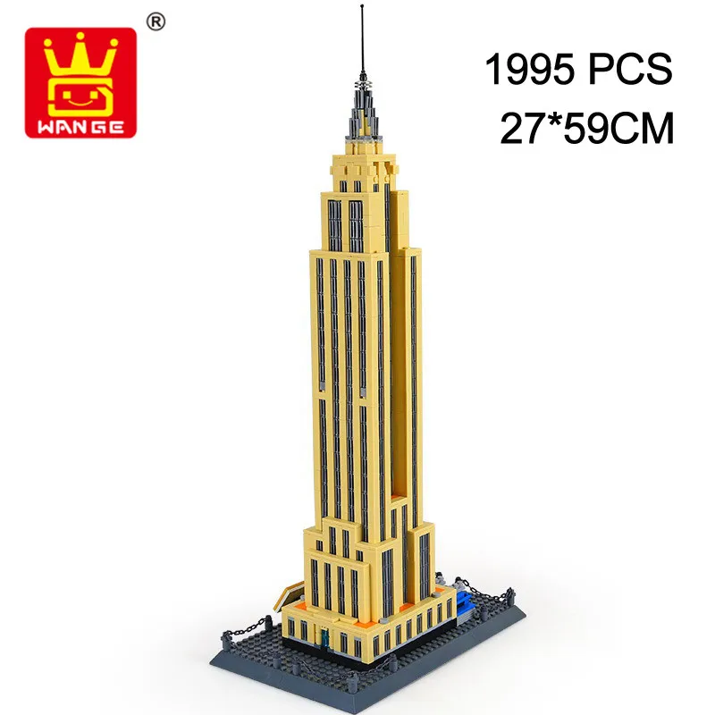 

WANGE Blocks DIY Assemble Construction Building Blocks 1995pcs Bricks Empire State Building Of New York Toys For Children Gifts
