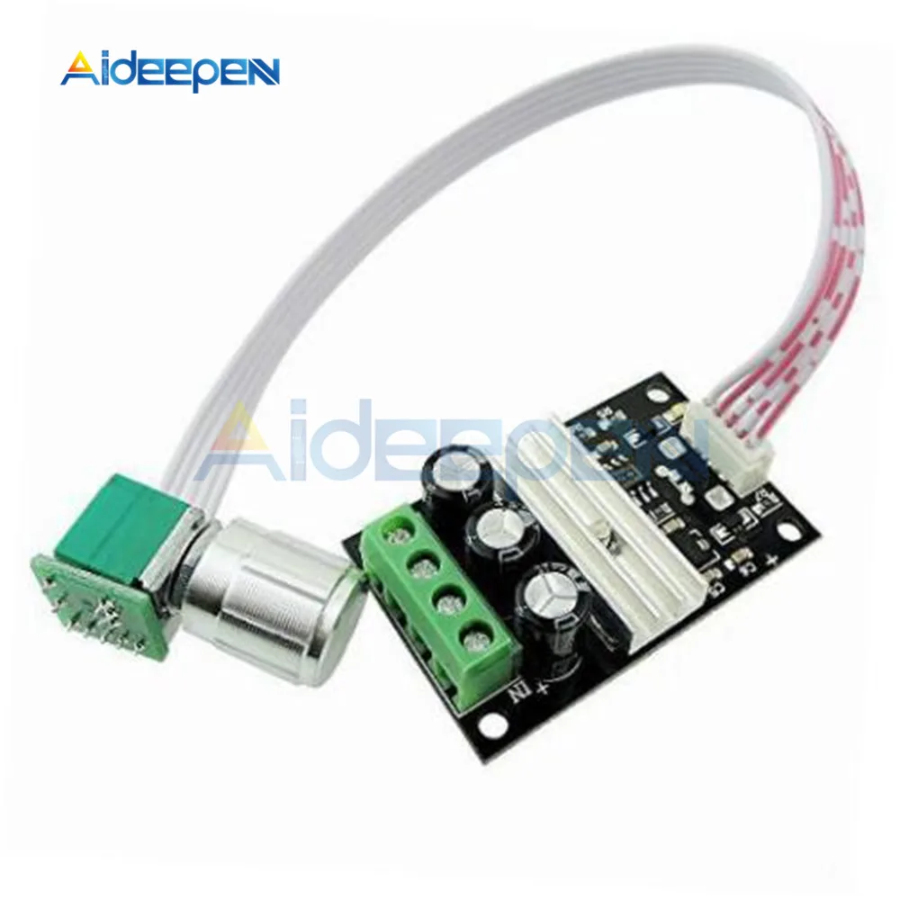 DC 6V 12V 24V 28VDC 3A 80W PWM Motor Speed Controller Regulator Adjustable Variable Speed Control With Potentiometer Switch