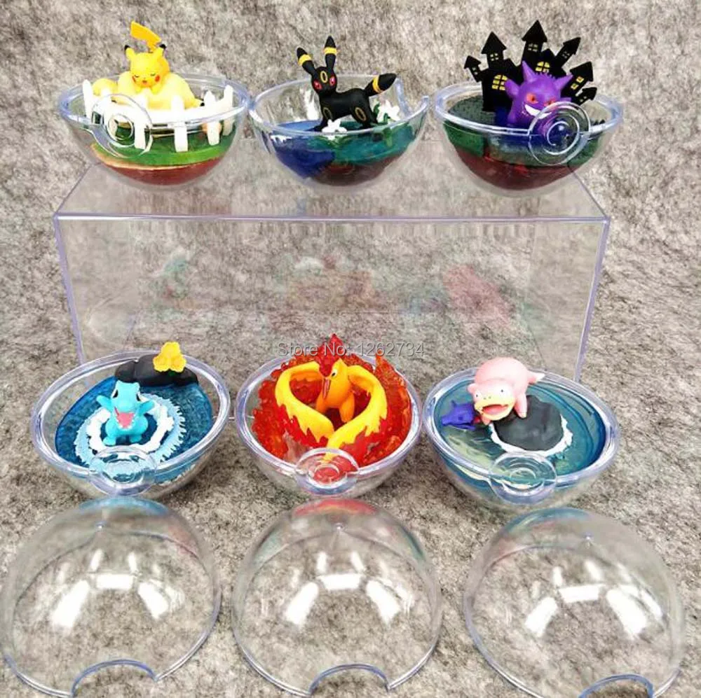 EMS 10 шт/партия 6 шт Gengar Pikachu слоупоке Eevee Moltres Umbreon Eevee Snorlax Lapras Dragonair 5 см Фигурки