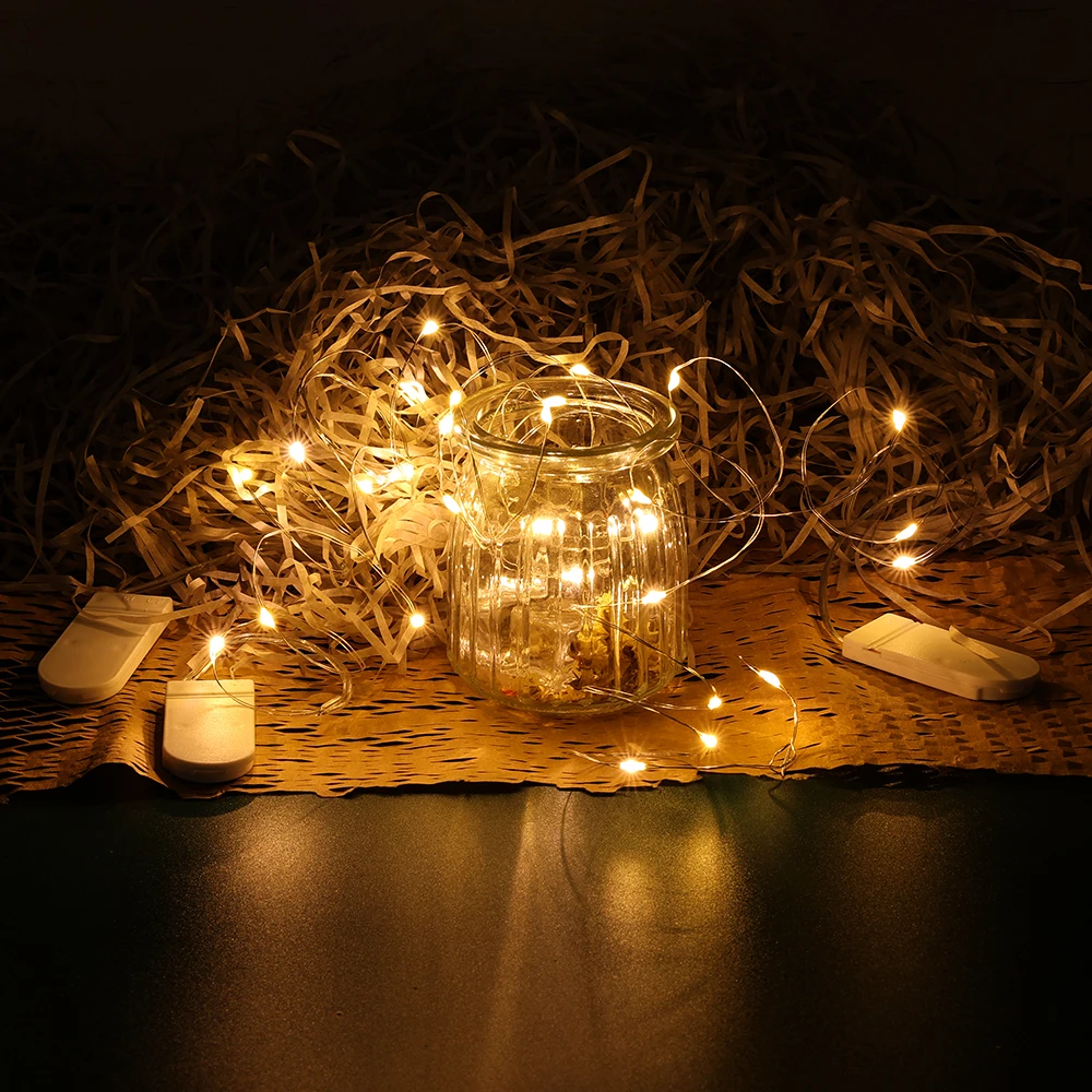 LED Light String Wedding Christmas Party Waterproof Copper Wire Outdoor Lamp Bedroom Decoration Lights Battery Powered | Освещение