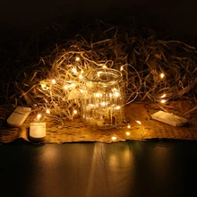 

LED Light String Wedding Christmas Party Waterproof Copper Wire Outdoor Lamp String Bedroom Decoration Lights Battery Powered