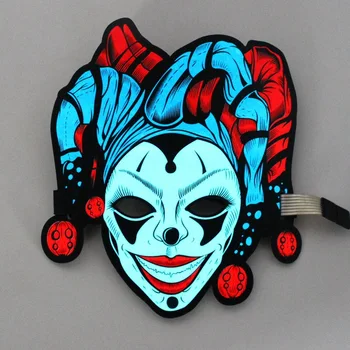 

1 Pcs LED Sound Control Luminous Mask Nightclub Masquerade Fluorescent LED Light Mask Party Cosplay Supplies Voice Control