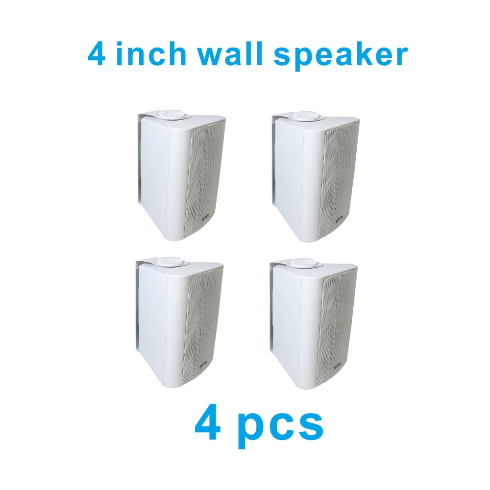 Bluetooth 4-CH 25 Вт сенсорный экран pa домашний аудио фоновая музыкальная система настенный усилитель с 4 шт. настенный динамик