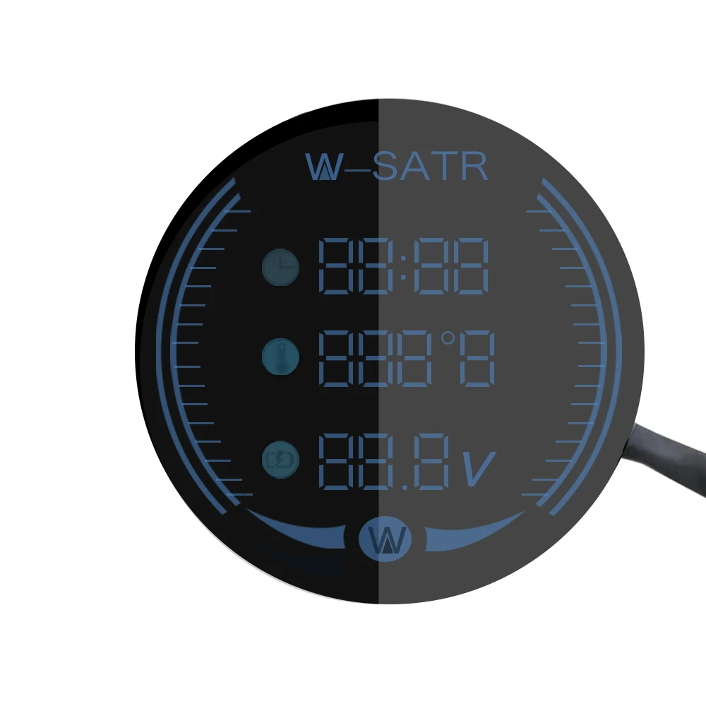 ZSDTRP водонепроницаемый измеритель ночного видения для мотоцикла светодиодный цифровой дисплей Вольтметр Напряжение Вольт Датчик температуры светодиодный индикатор времени 3 в 1