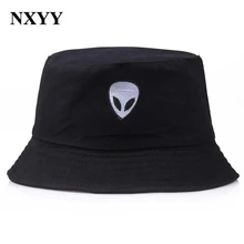 NXYY черная однотонная вышитая инопланетянин Складная Панама пляжные солнцезащитные вечерние уличные головные уборы повседневные Панамы Harajuku Рыбацкая Кепка подарок