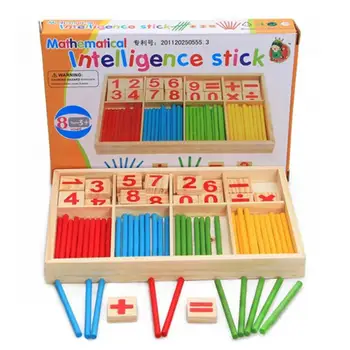 

Kuulee Preschool Educational Toys Wooden Mathematical Intelligence Stick Block Counting Sticks for Girls and Boys